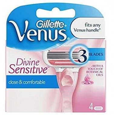 Gillette 80248758 Venus Divine Sensitive 4 Pack Razor Blades