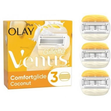 Gillette 81741619 Venus & Olay ComfortGlide Coconut pack of 3 Razor Blades