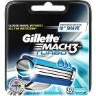 Gillette 81604022 Mach3 Turbo 8 Pack Razor Blades